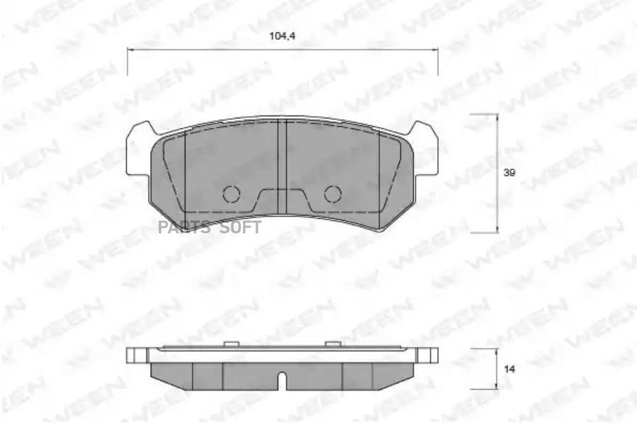 

Тормозные колодки дисковые задние CHEVROLET Lacetti, DAEWOO Nubira WEEN 151-1127