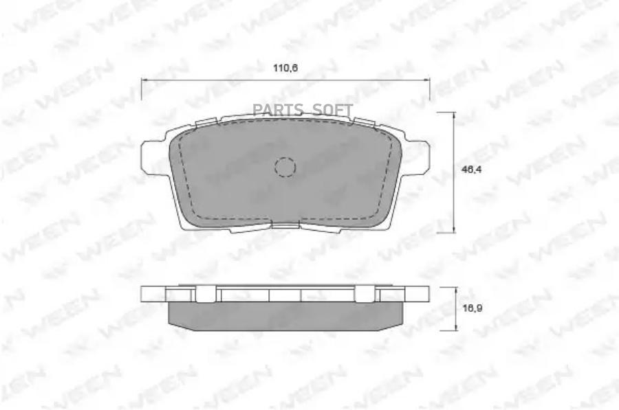 

Тормозные колодки дисковые задние MAZDA CX-7 (ER), CX-9 (TB) WEEN 151-2572