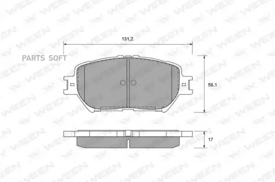 

Тормозные колодки дисковые передние TOYOTA Camry (V30), Lexus GS WEEN 151-0016