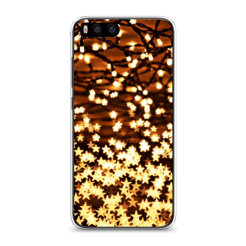 

Чехол для Xiaomi Mi 6 "Новогодняя гирлянда", Золотистый, 30650-5