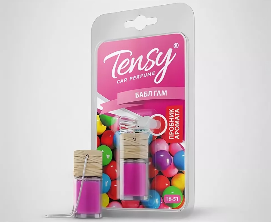 

Ароматизатор в машину Tensy TB09 Бабл гам, Розовый
