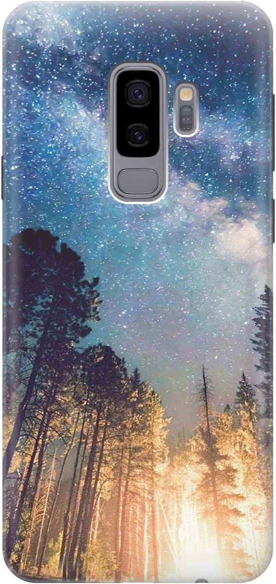 

Силиконовый чехол на Samsung Galaxy S9+ с принтом "Млечный путь", Синий;черный, 905