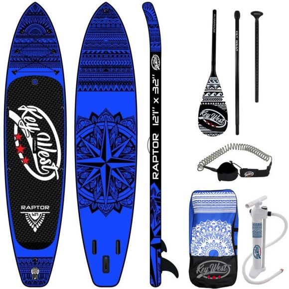 Надувная доска Sup-board Key West Raptor 12' сине-черная