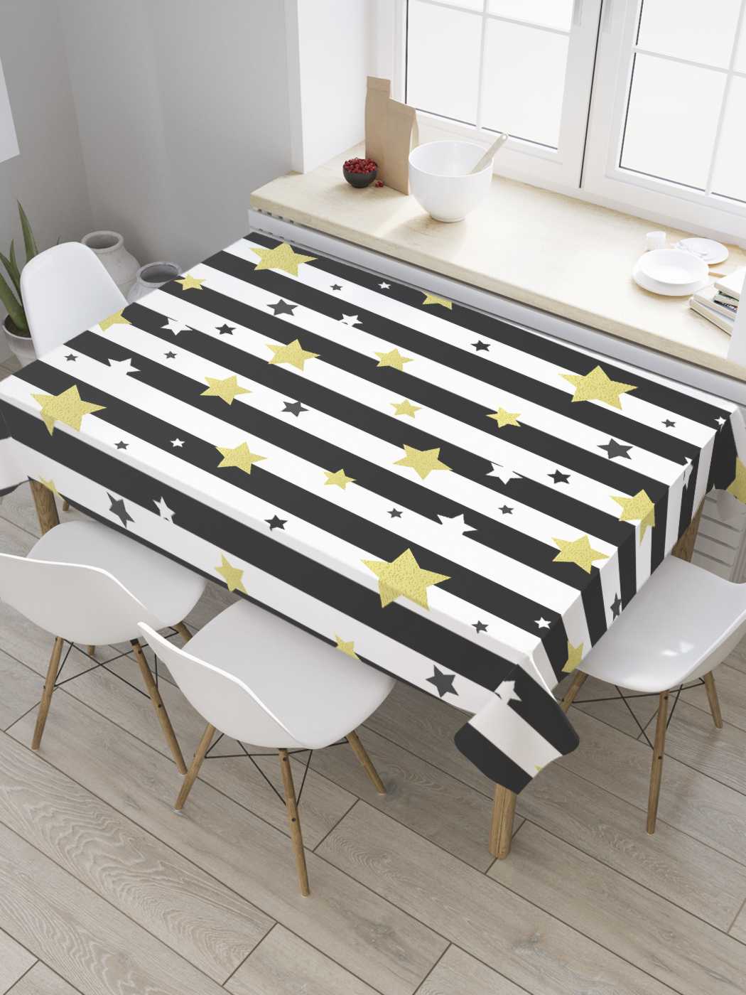

Скатерть прямоугольная JoyArty "Звезды над роялью" из сатена, 180x145 см, Черный, Звезды над роялью