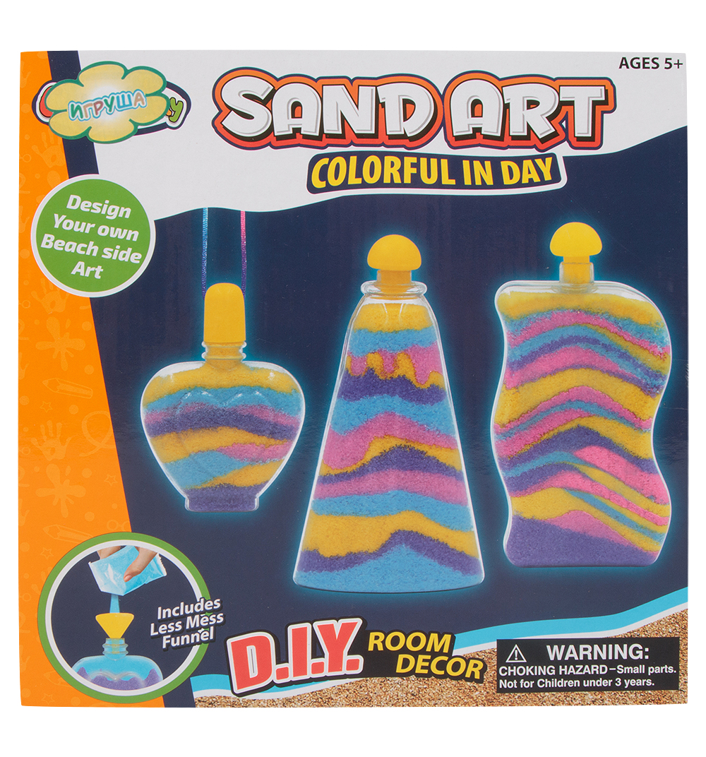 фото Набор для творчества игруша разноцветный песок 4 цв.