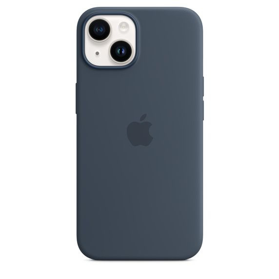 

Чехол для iPhone 14 Plus MagSafe Silicone Case темно-синий