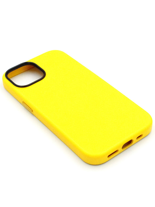 

Чехол на iPhone 12 Leather Collection-Жёлтый, Желтый, Apple iPhone 12