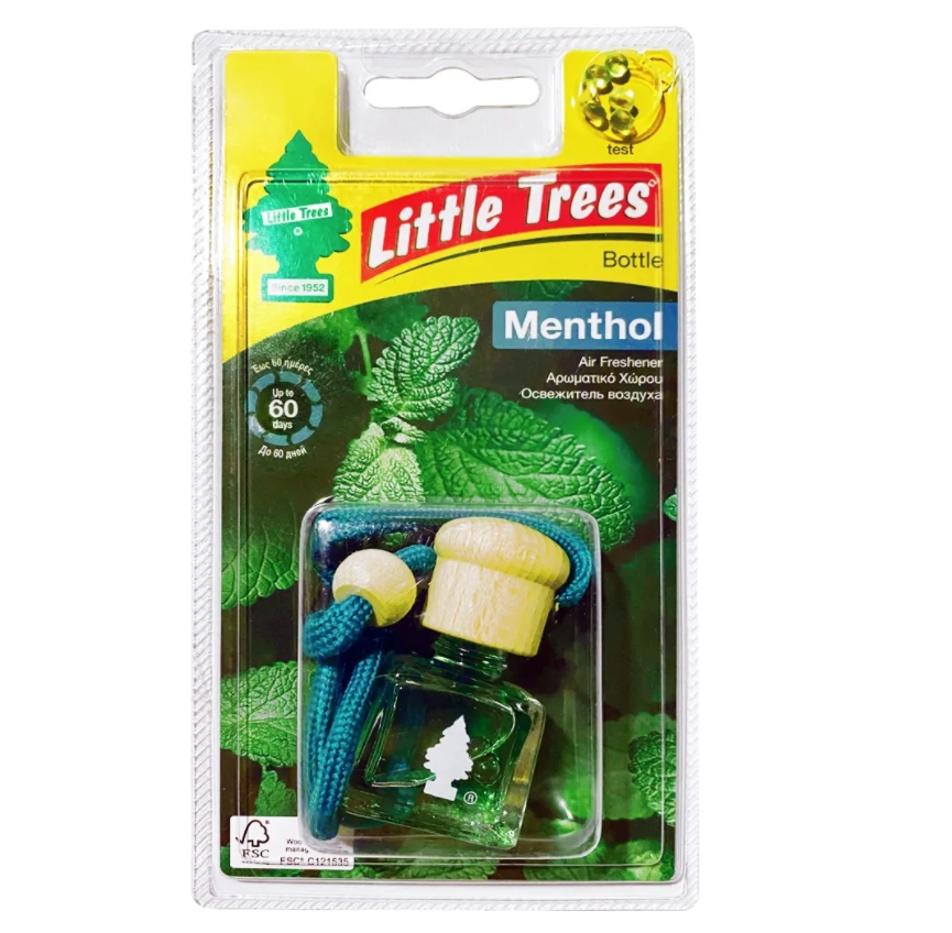 

Ароматизатор в машину LITTLE TREES C09 Ментоловый бриз, Зеленый;прозрачный