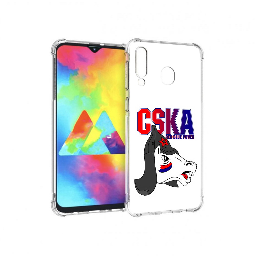 

Чехол MyPads Tocco для Samsung Galaxy M30 ФК ЦСК лошадка россия (PT138437.525.179), Прозрачный, Tocco