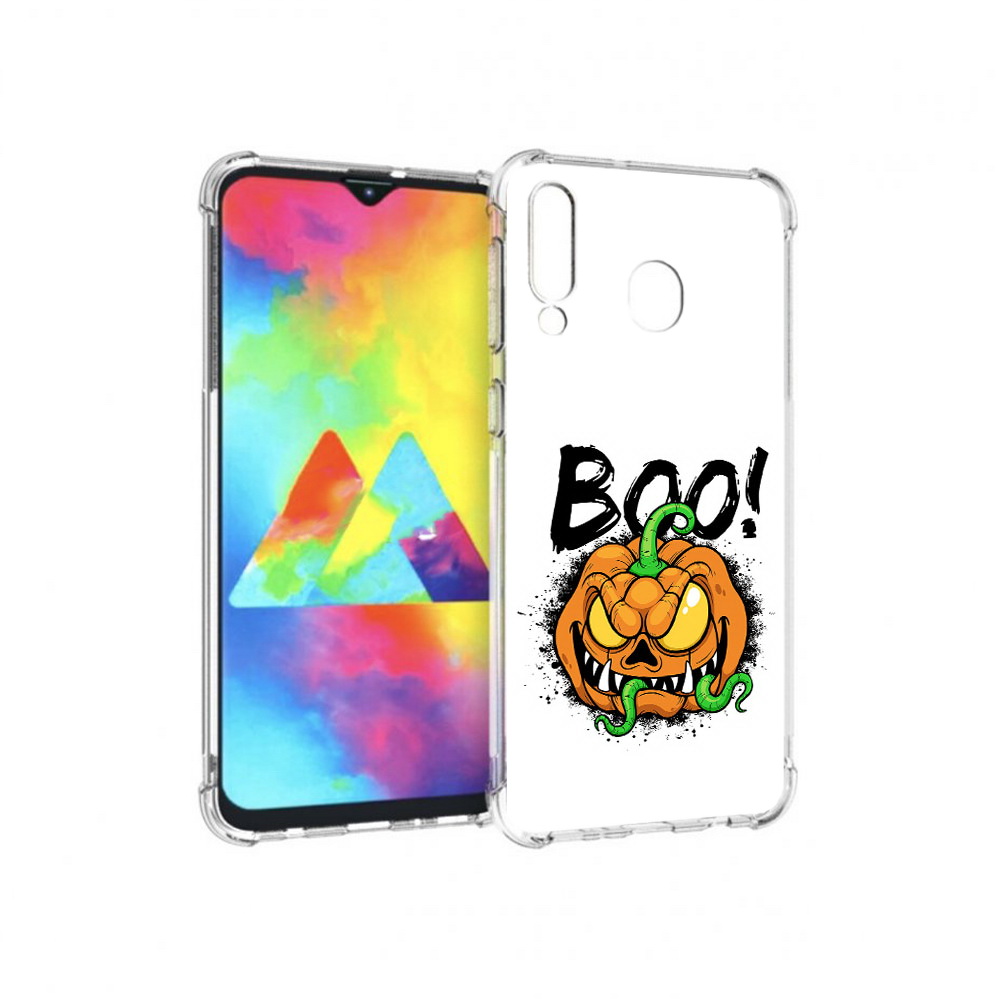 

Чехол MyPads Tocco для Samsung Galaxy M30 Хэллоуин бу (PT138437.525.193), Прозрачный, Tocco