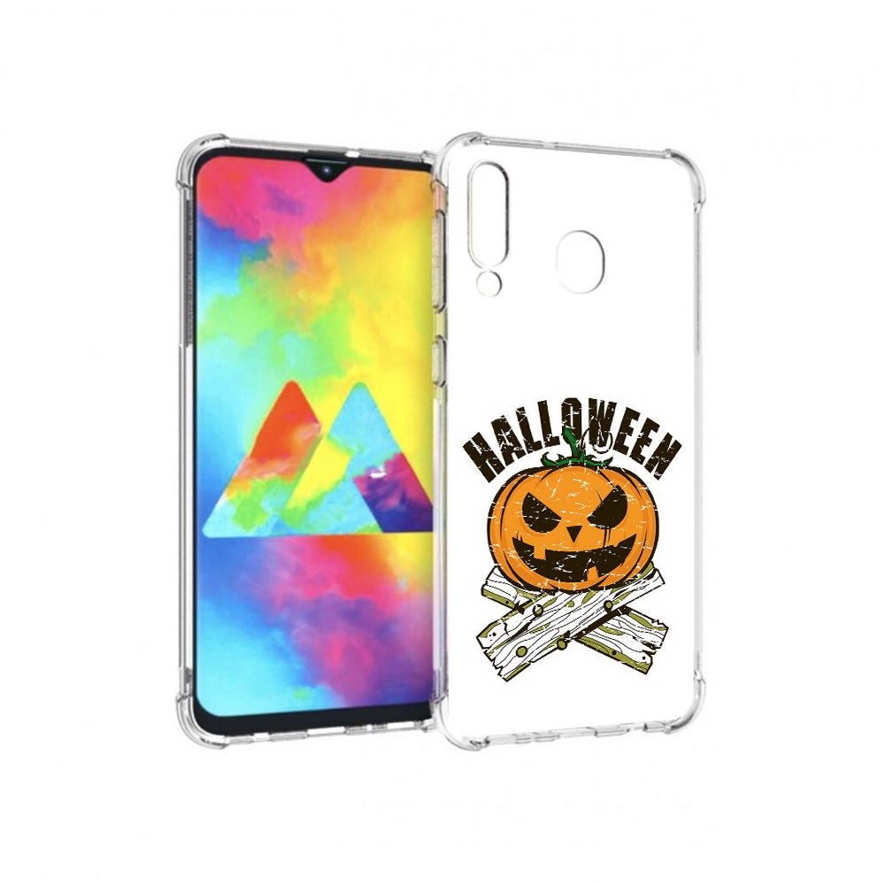 

Чехол MyPads Tocco для Samsung Galaxy M30 Хэллоуин доски тыква (PT138437.525.194), Прозрачный, Tocco