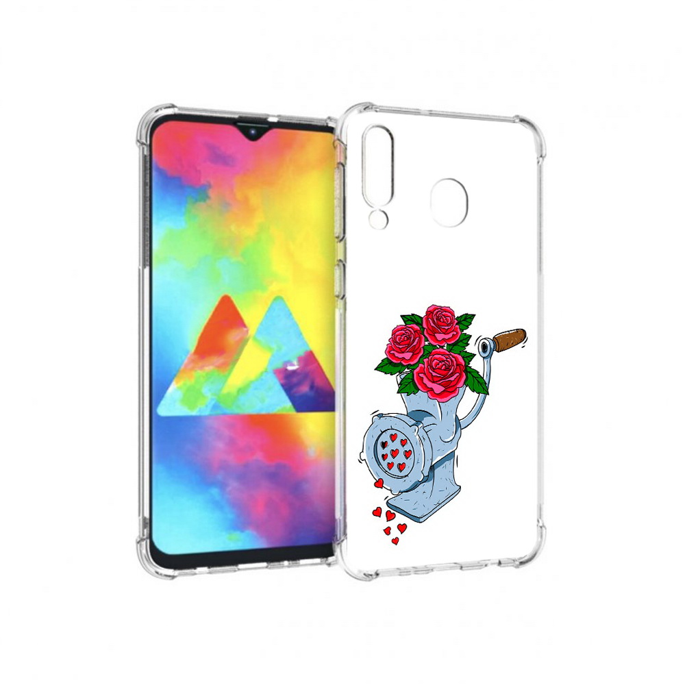 

Чехол MyPads Tocco для Samsung Galaxy M30 Цветочные сердца (PT138437.525.199), Прозрачный, Tocco