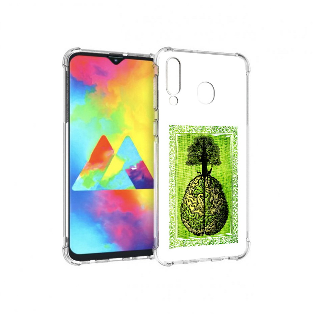 

Чехол MyPads Tocco для Samsung Galaxy M30 абстракция здоровый мозг (PT138437.525.211), Прозрачный, Tocco