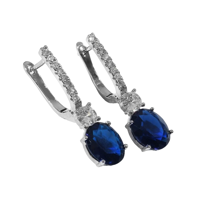 

Серьги подвески из металла Queen Fair, фианит/стразы
