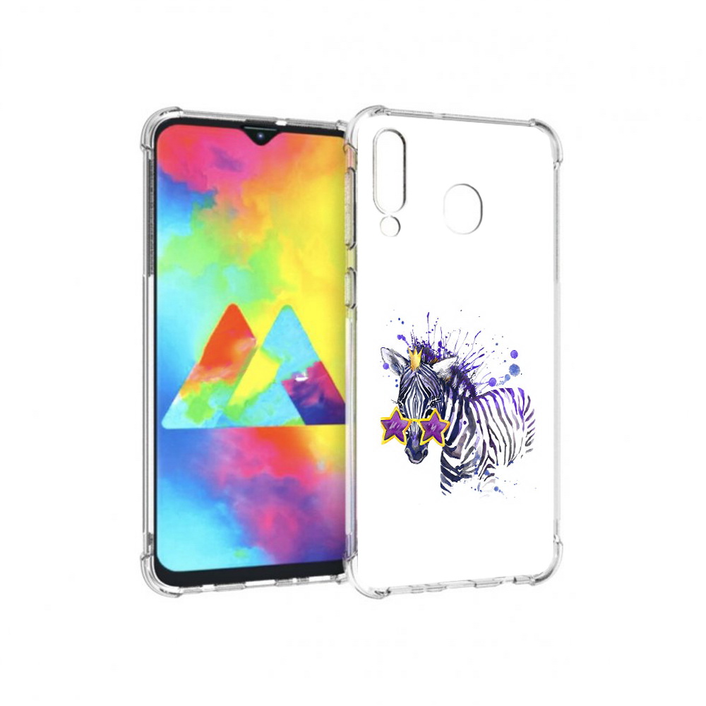 

Чехол MyPads Tocco для Samsung Galaxy M30 акварельная зебра (PT138437.525.215), Прозрачный, Tocco