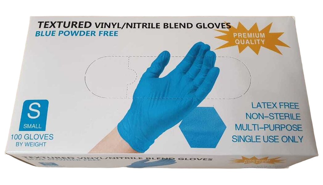 Перчатки Wally Plastic, нитрил, голубой, р. S, 100 шт.