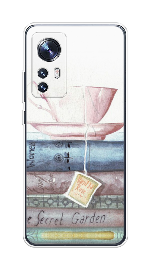 

Чехол на Xiaomi 12/12X/12S "Книжное чаепитие", Желтый;розовый;белый, 312350-1