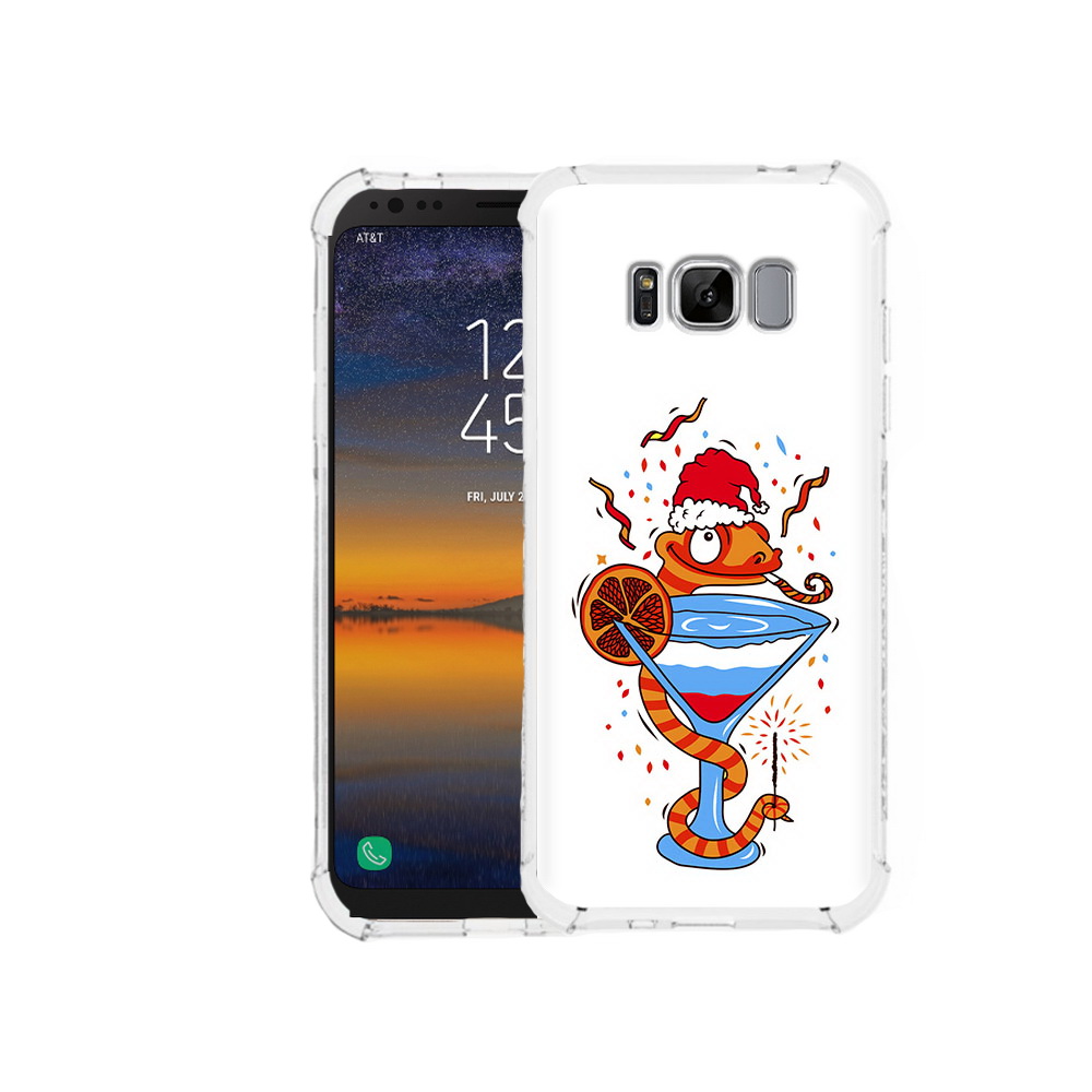 

Чехол MyPads Tocco для Samsung Galaxy S8 змейка (PT107395.590.364), Прозрачный, Tocco