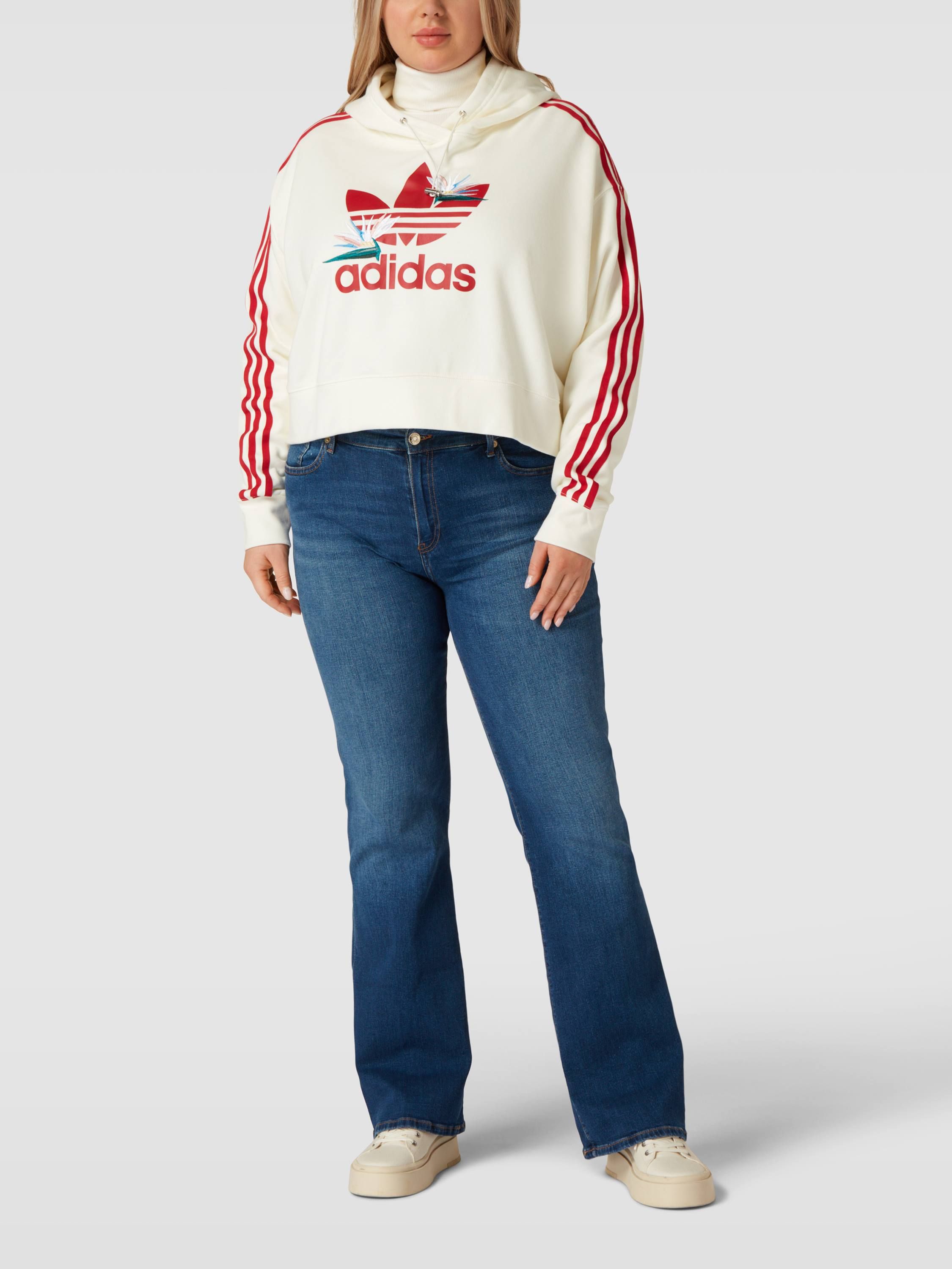 Худи женское Adidas Originals 1671658 белое 3XL