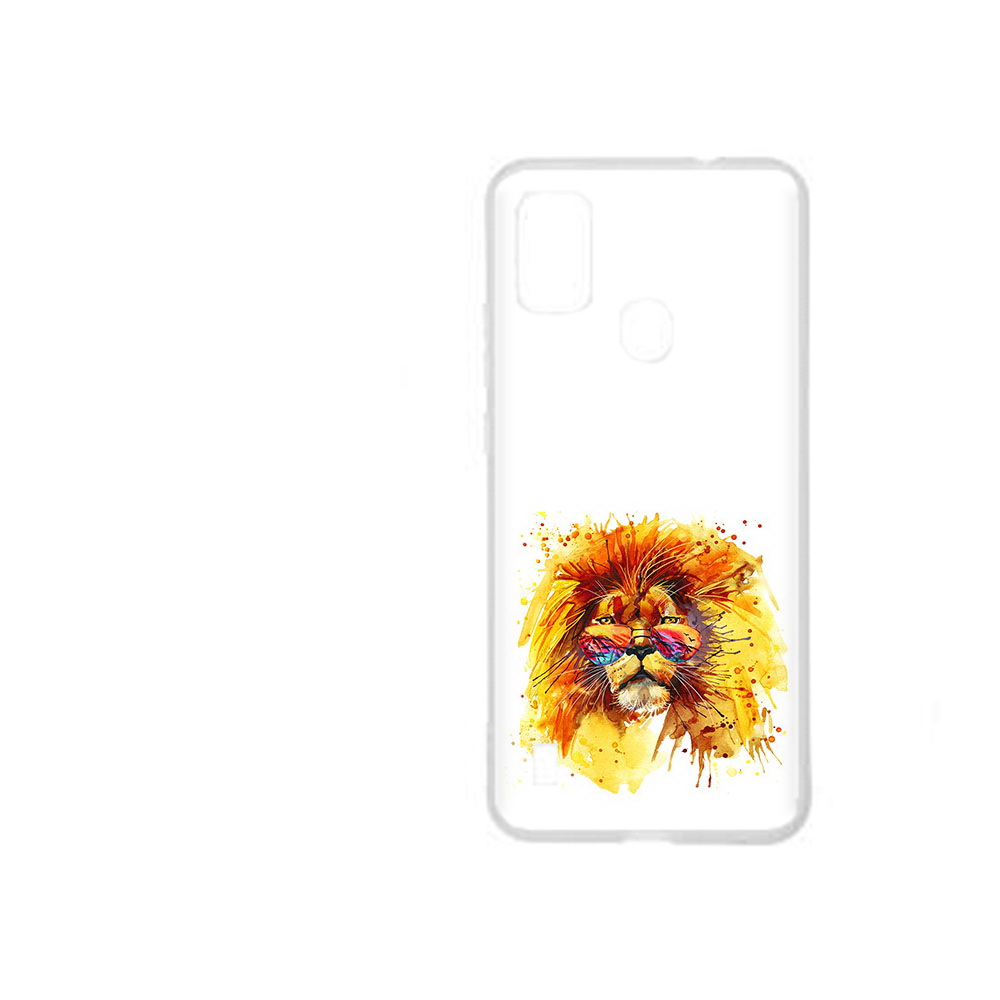 

Чехол MyPads Tocco для ZTE Blade A51 лев в очках (PT160198.458.436), Прозрачный, Tocco