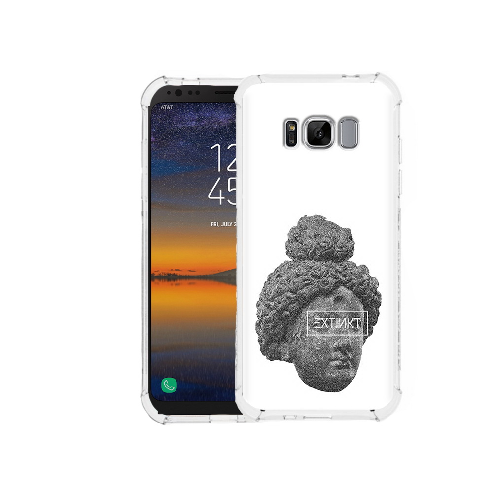 

Чехол MyPads Tocco для Samsung Galaxy S8 каменное лицо девушки (PT107395.590.383), Прозрачный, Tocco