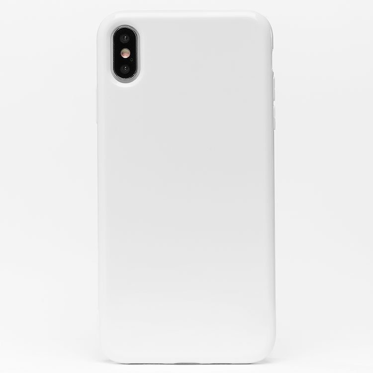 Чехол iPhone Xs Max силиконовый глянцевый <белый>