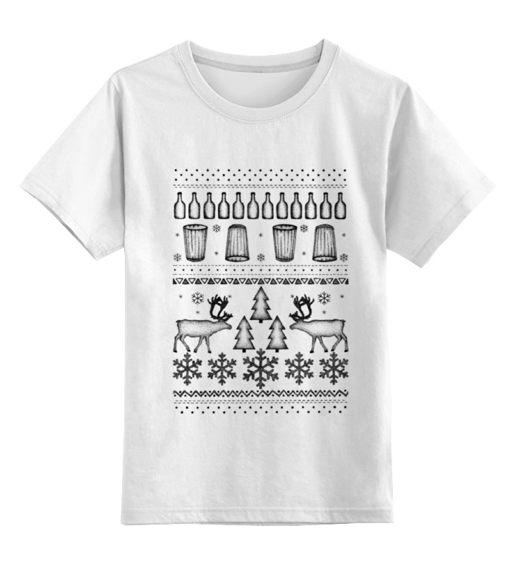 

Футболка детская Printio Christmasdeers цв. белый р. 164, Christmasdeers
