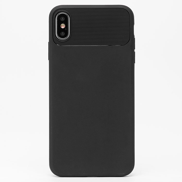 

Чехол iPhone Xs Max силиконовый с рифленой камерой <черный>, iPhone Xs Max