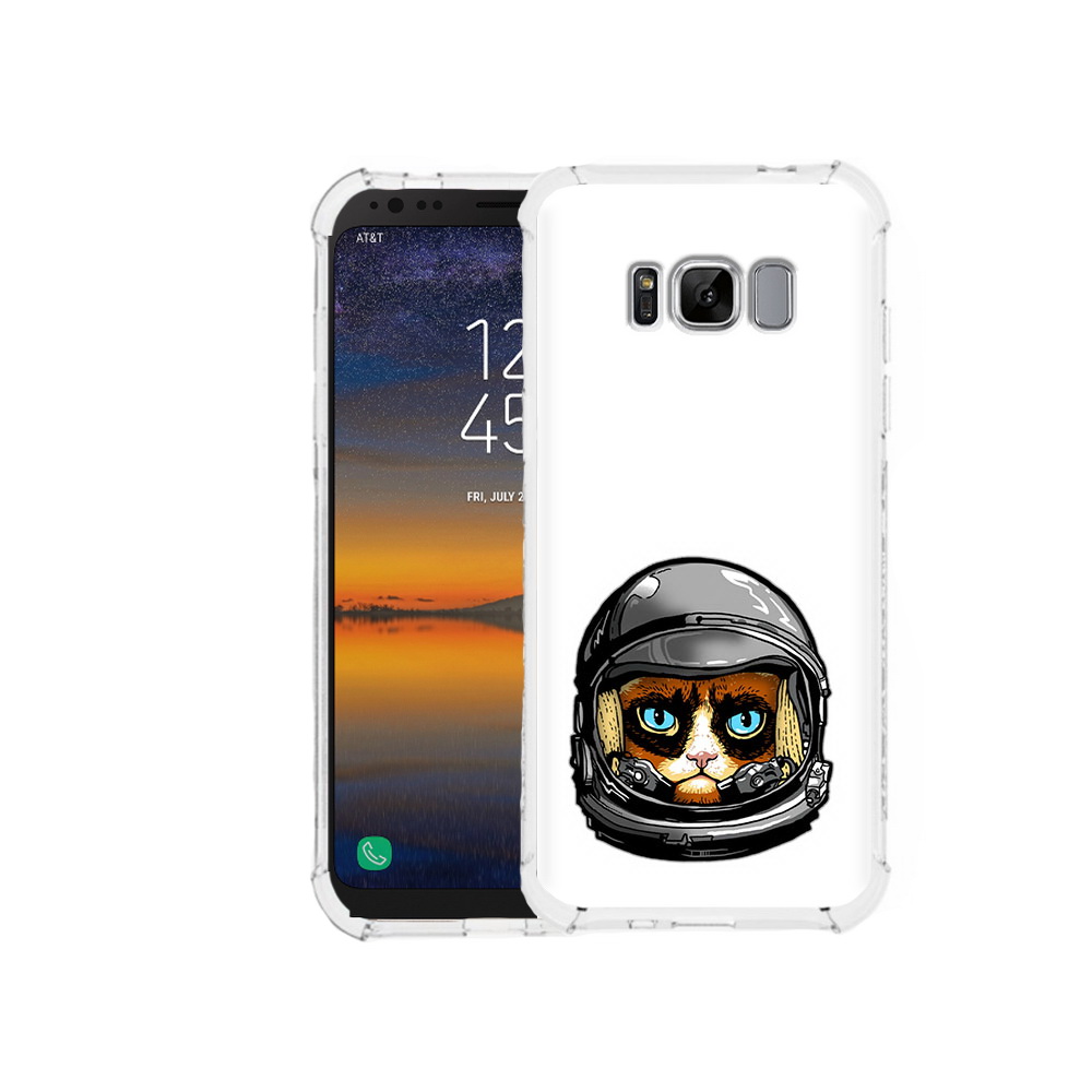

Чехол MyPads Tocco для Samsung Galaxy S8 кот космонавт (PT107395.590.400), Прозрачный, Tocco