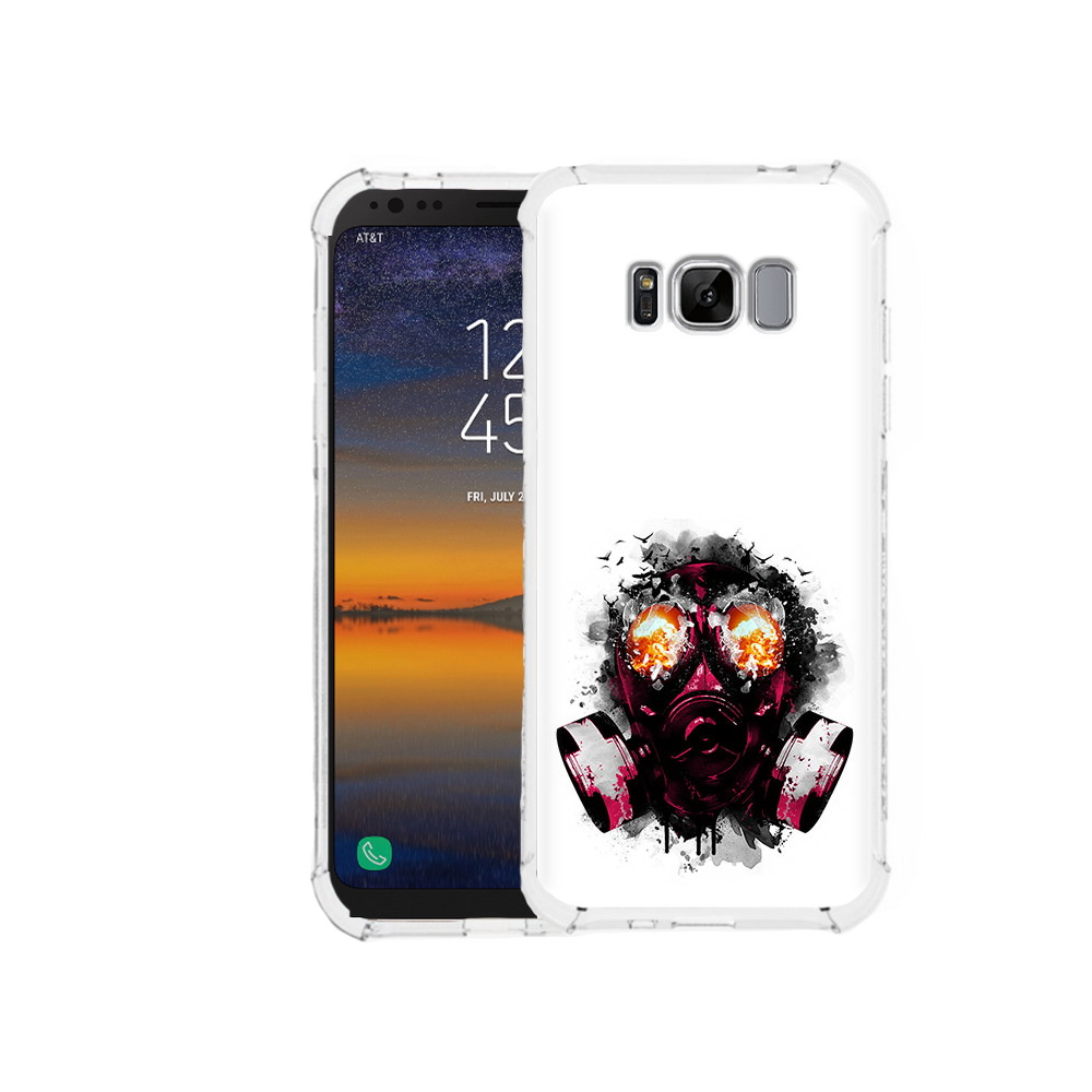

Чехол MyPads Tocco для Samsung Galaxy S8 красный противогаз (PT107395.590.412), Прозрачный, Tocco