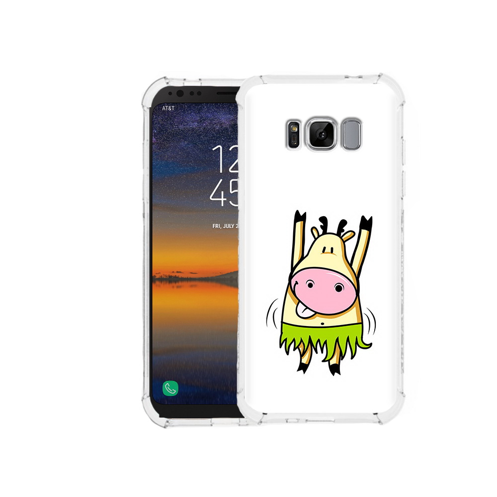 

Чехол MyPads Tocco для Samsung Galaxy S8 Веселая корова (PT107395.590.42), Прозрачный, Tocco