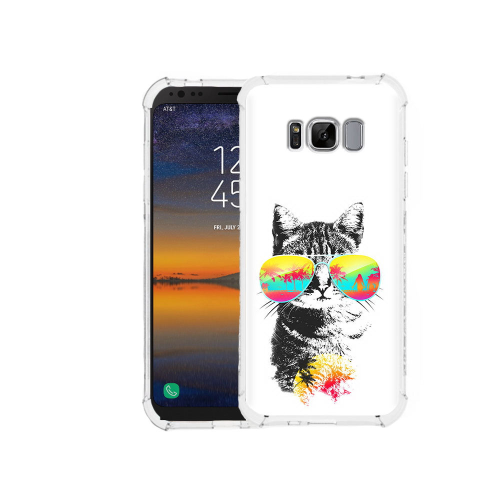 

Чехол MyPads Tocco для Samsung Galaxy S8 крутой кот (PT107395.590.425), Прозрачный, Tocco