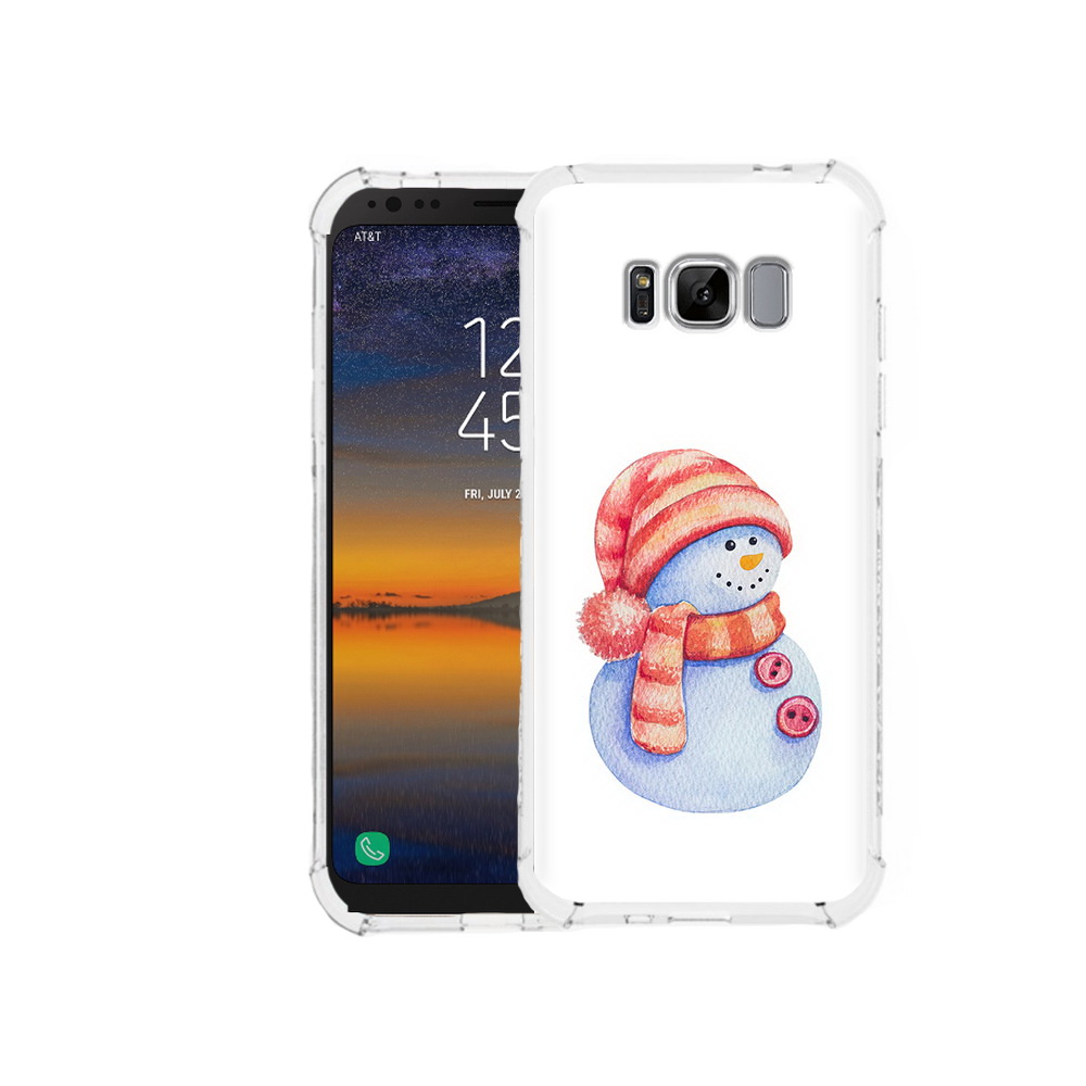 

Чехол MyPads Tocco для Samsung Galaxy S8 Веселый снеговик (PT107395.590.44), Прозрачный, Tocco