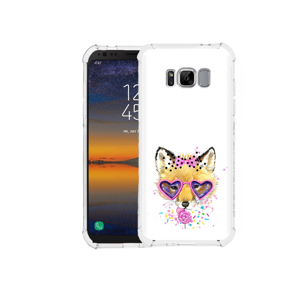 

Чехол MyPads Tocco для Samsung Galaxy S8 лисенок с бантиком (PT107395.590.441), Прозрачный, Tocco