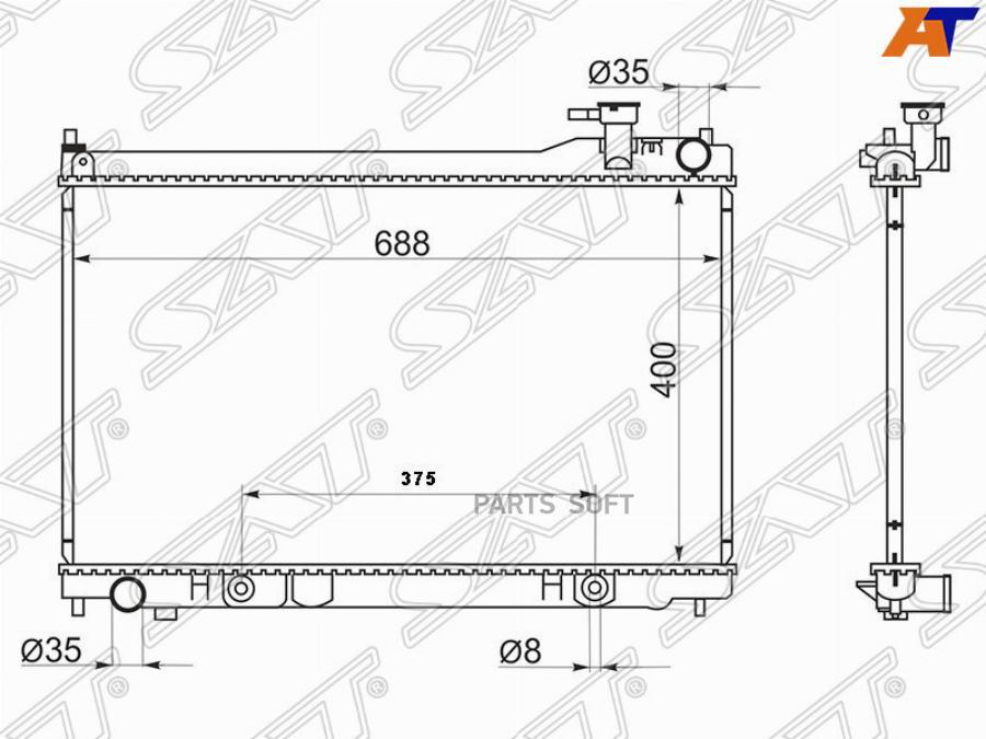 

SAT Радиатор NISSAN SKYLINE V35 04-/STAGEA M35 04-/INFINITI G35 01-