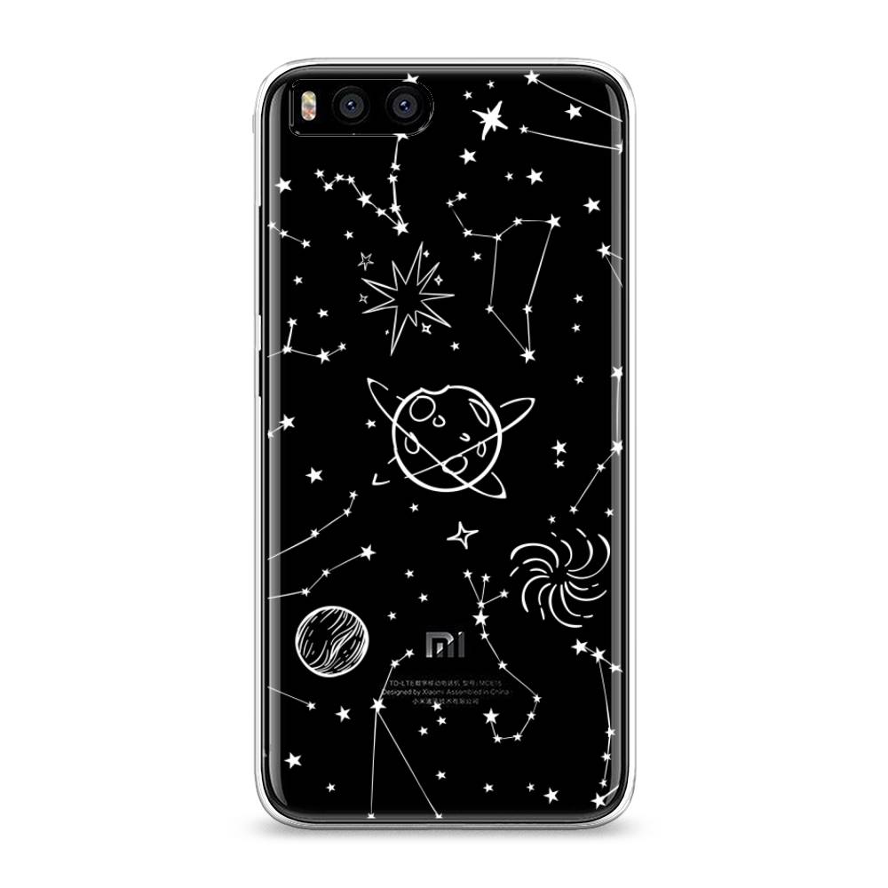 

Чехол на Xiaomi Mi 6 "Планеты в космосе", Белый, 30650-2