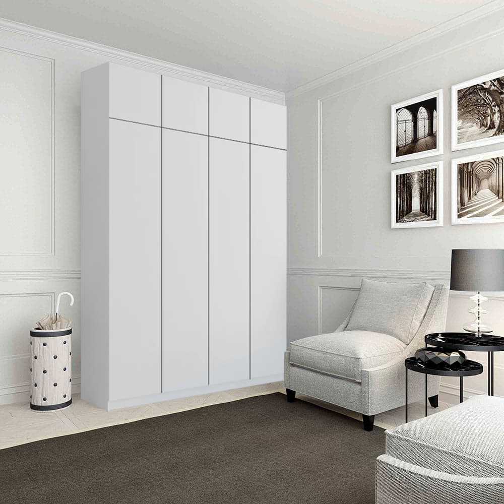 

Шкаф распашной QualisMebel Марсель 1 1900х800х2500 белый гладкий, Марсель 1