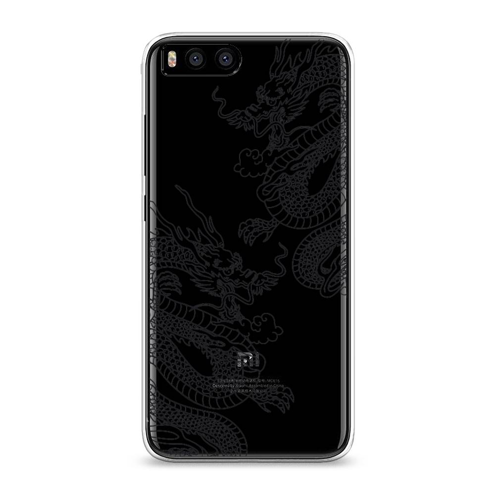 

Чехол на Xiaomi Mi 6 "Два китайских дракона", Серый;черный, 30650-1