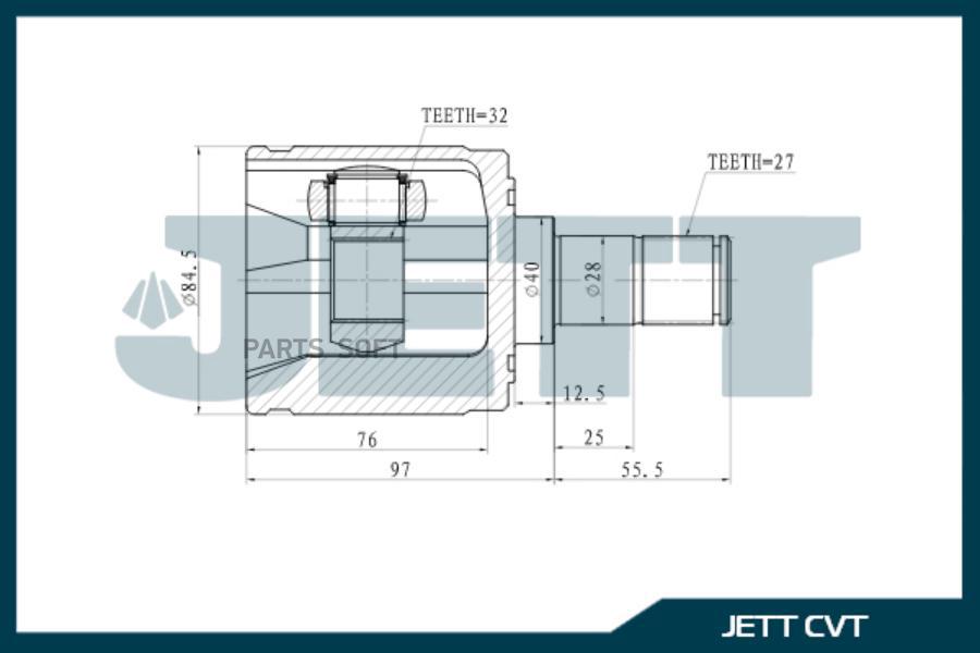 ШРУС внутренний JETT V40-1001