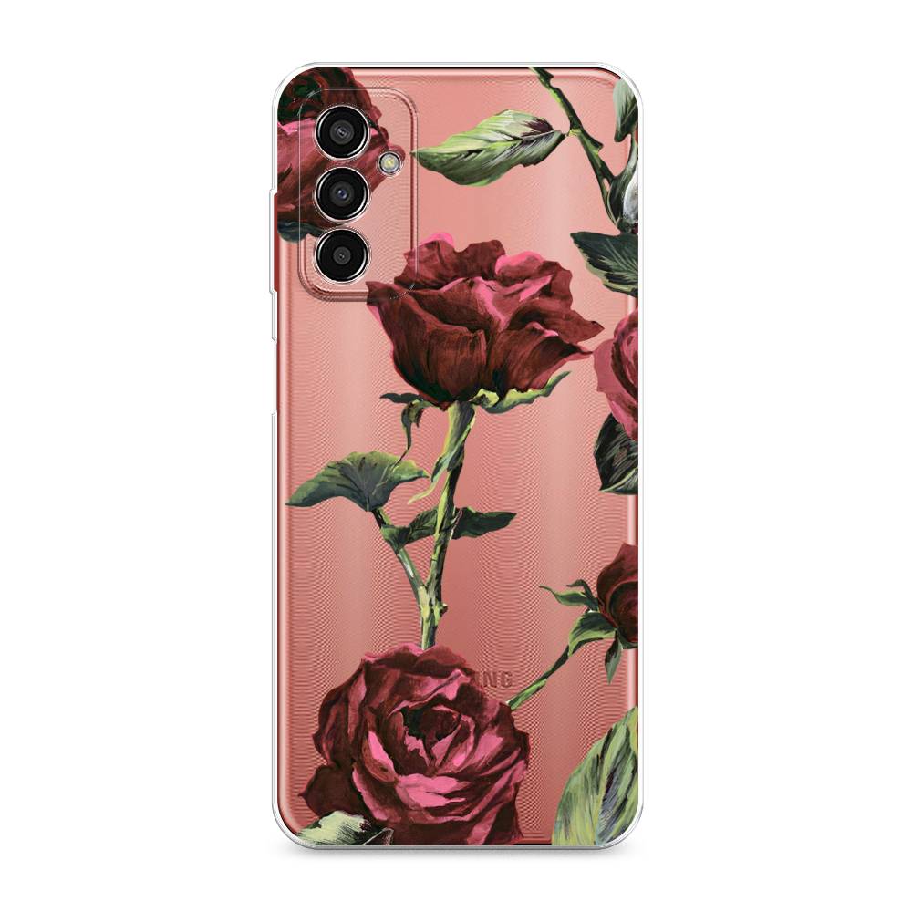

Чехол Awog на Samsung Galaxy M13 / Самсунг Галакси М13 "Бордовые розы фон", Красный, 2106850-8