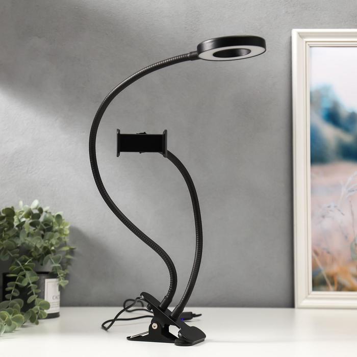 

Настольная лампа 16283/1 LED USB черный 11х9х67 см