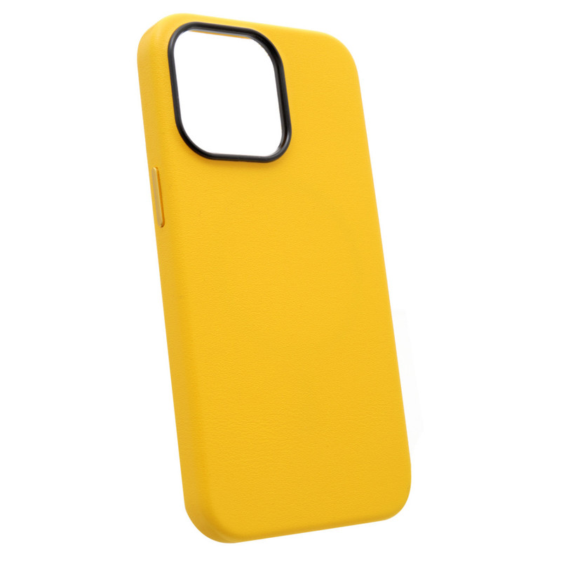 

Чехол на iPhone 16 Pro Artificial Leather Co Матовая поверхность Soft touch Жёлтый, Желтый, Apple iPhone 16 Pro