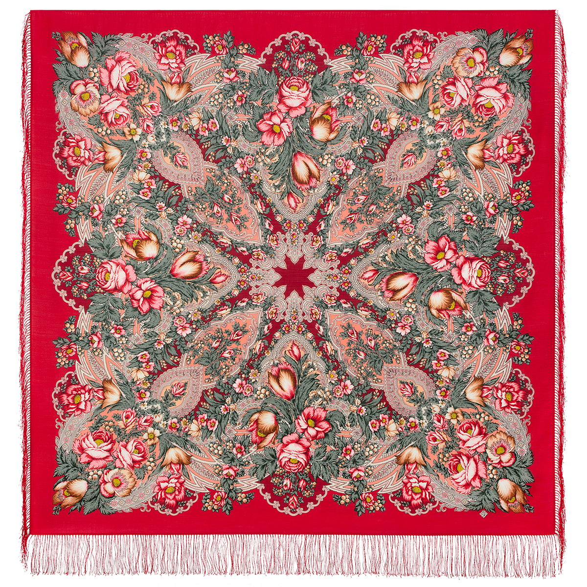 

Платок женский Павловопосадский платок 1880 разноцветный, 146х146 см, 1880