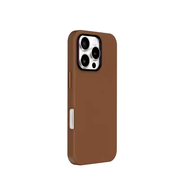 

Чехол для iPhone 16 Pro NOBLE кожаный Soft touch Коричневый, Apple iPhone 16 Pro