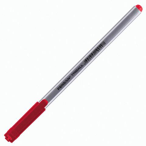 

Ручка шариковая Pensan "Triball" 143421, красная, 0.5 мм, 12 штук