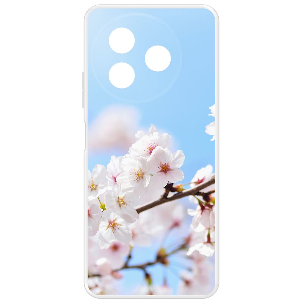 

Чехол-накладка Krutoff Clear Case Цветение для Itel S24, Прозрачный