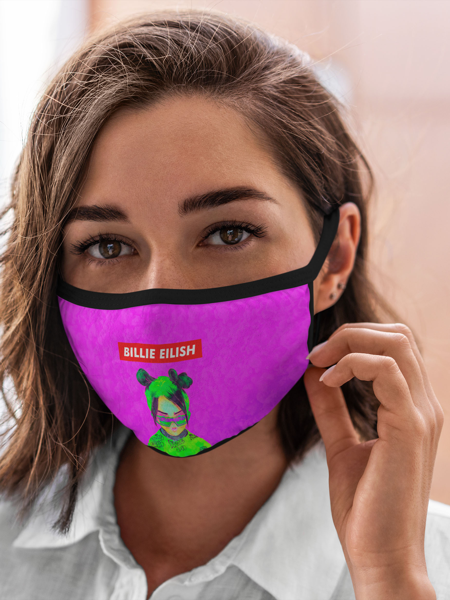 

Многоразовая маска унисекс Burnettie Billie Eilish, Разноцветный, Billie Eilish