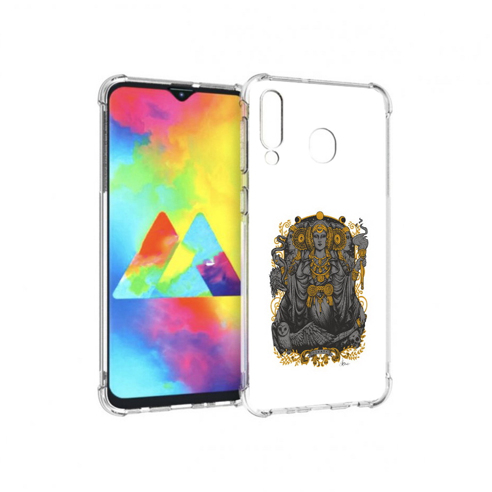 

Чехол MyPads Tocco для Samsung Galaxy M30 божество с золотыми элементами, Прозрачный, Tocco
