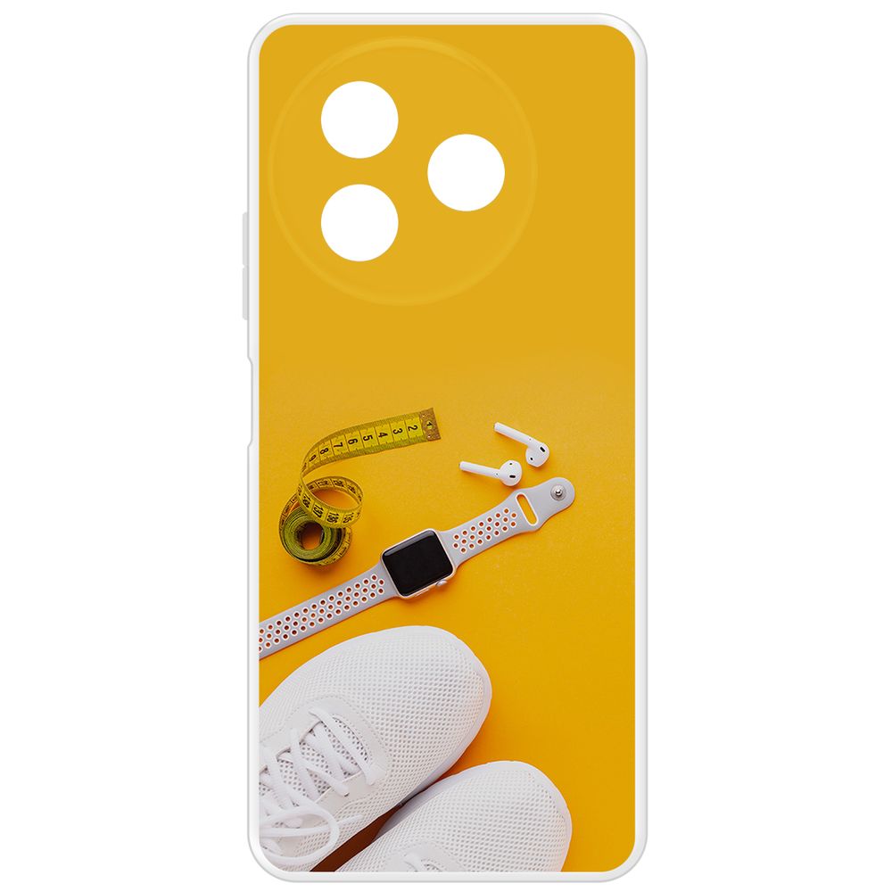 

Чехол-накладка Krutoff Clear Case Кроссовки женские Фитнес для Itel S24, Прозрачный
