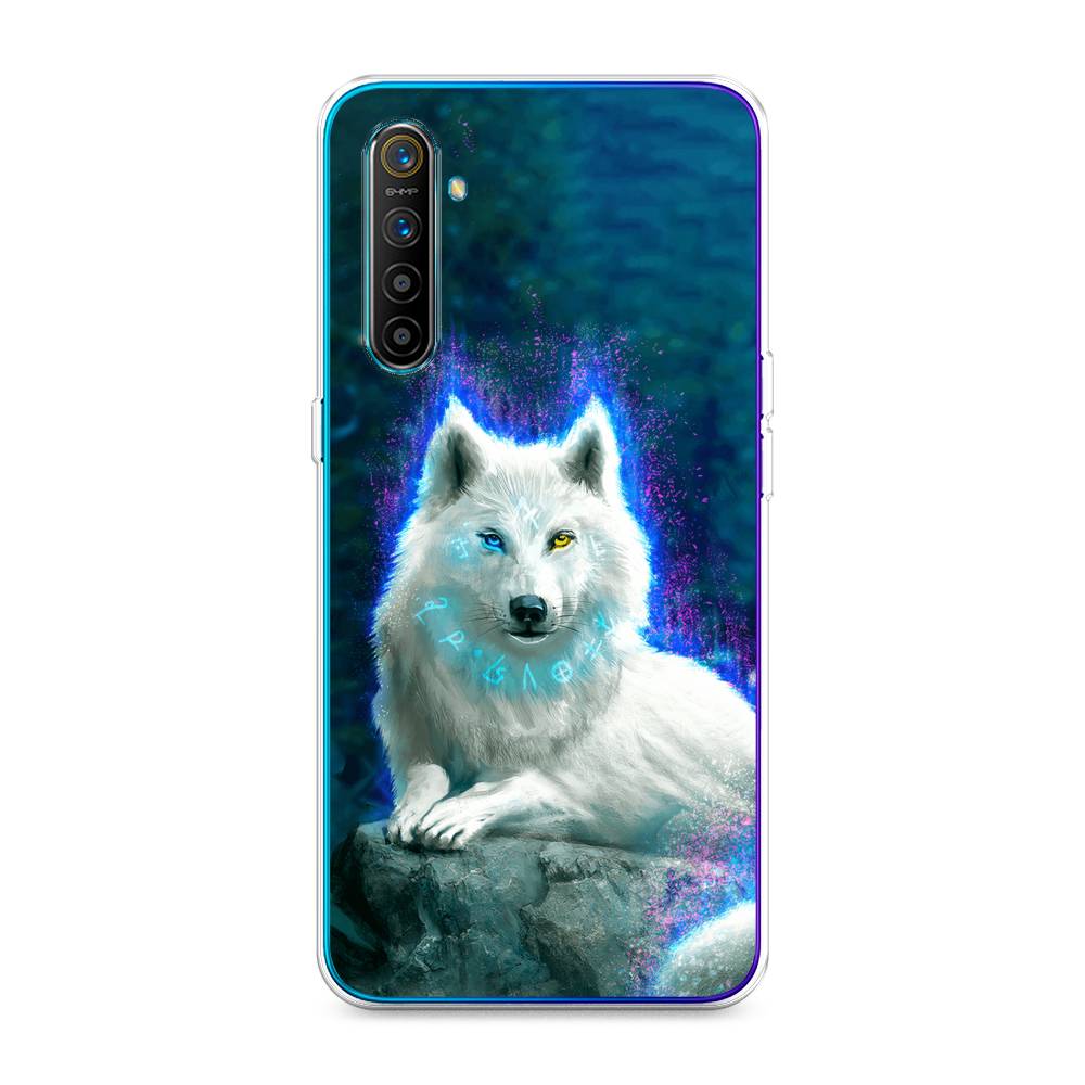 

Чехол Awog на Realme XT / Реалми XT "Белоснежный волк", Белый;зеленый;фиолетовый